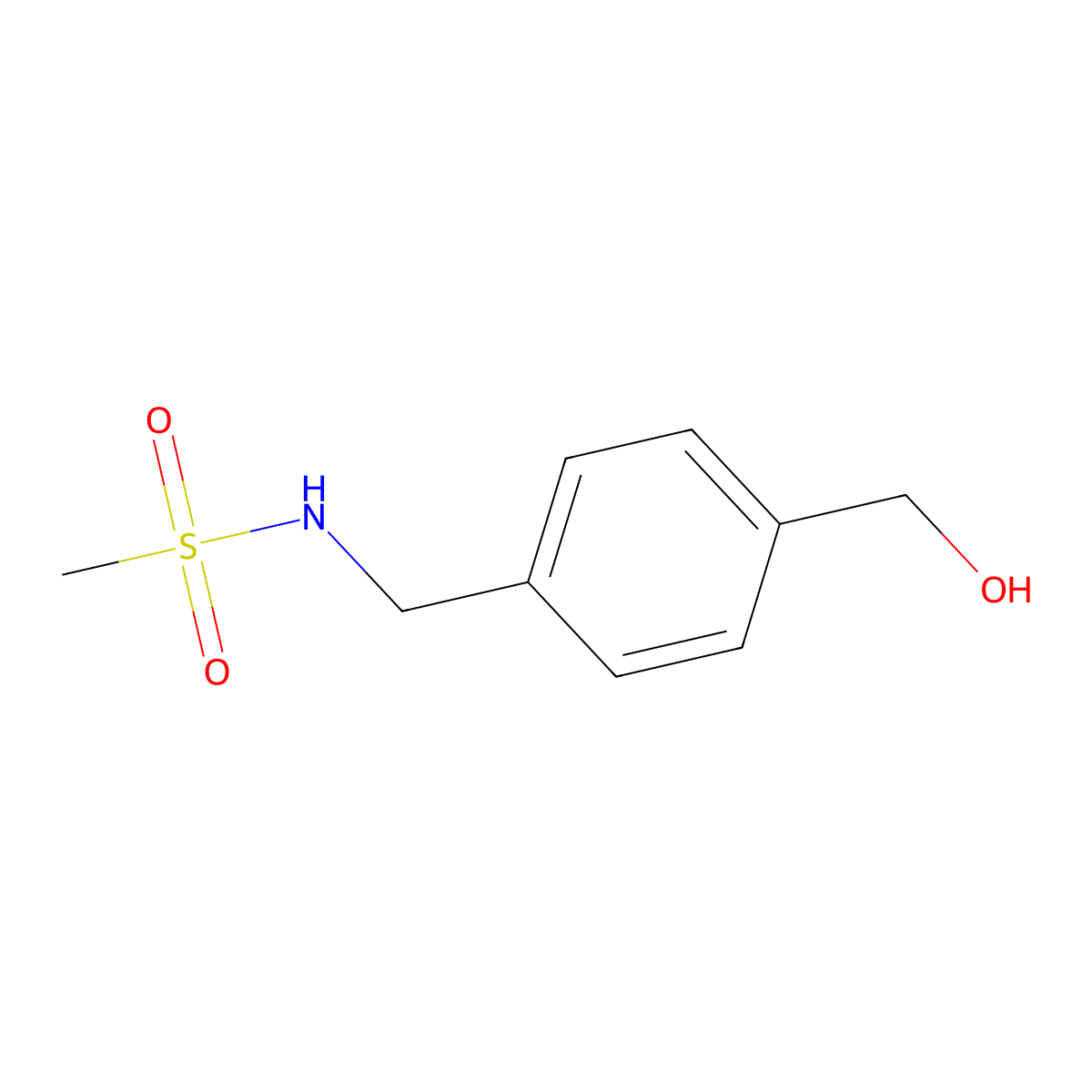 N-{[4-(Hydroxymethyl)phenyl]methyl}methanesulfonamide molecular structure, CAS 152122-39-9