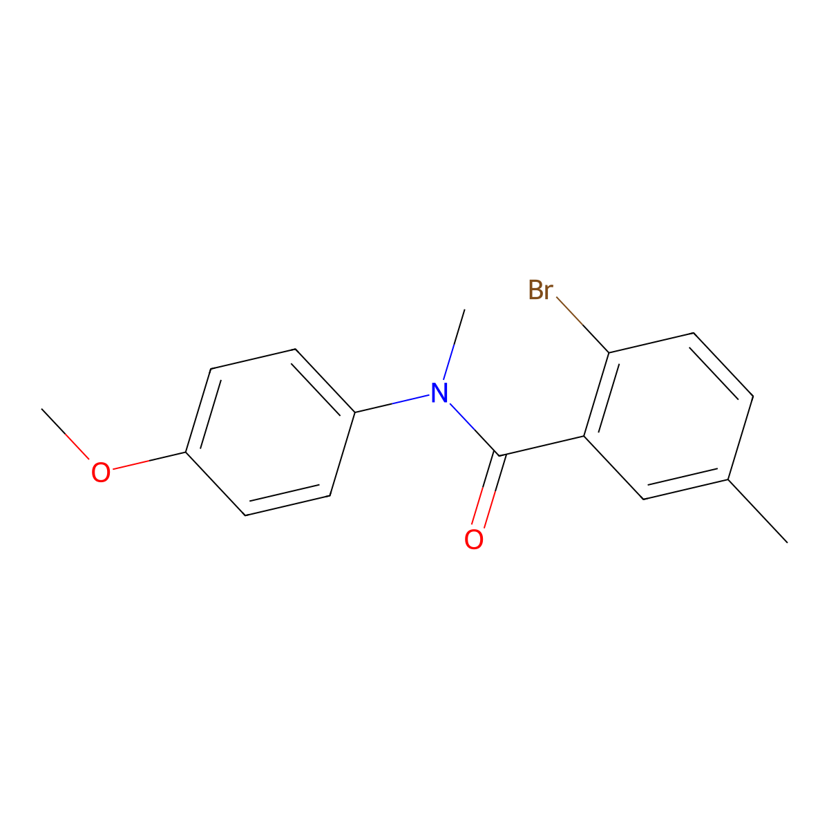 2-Bromo-N-(4-methoxyphenyl)-N,5-dimethylbenzamide molecular structure, CAS 1521224-36-1