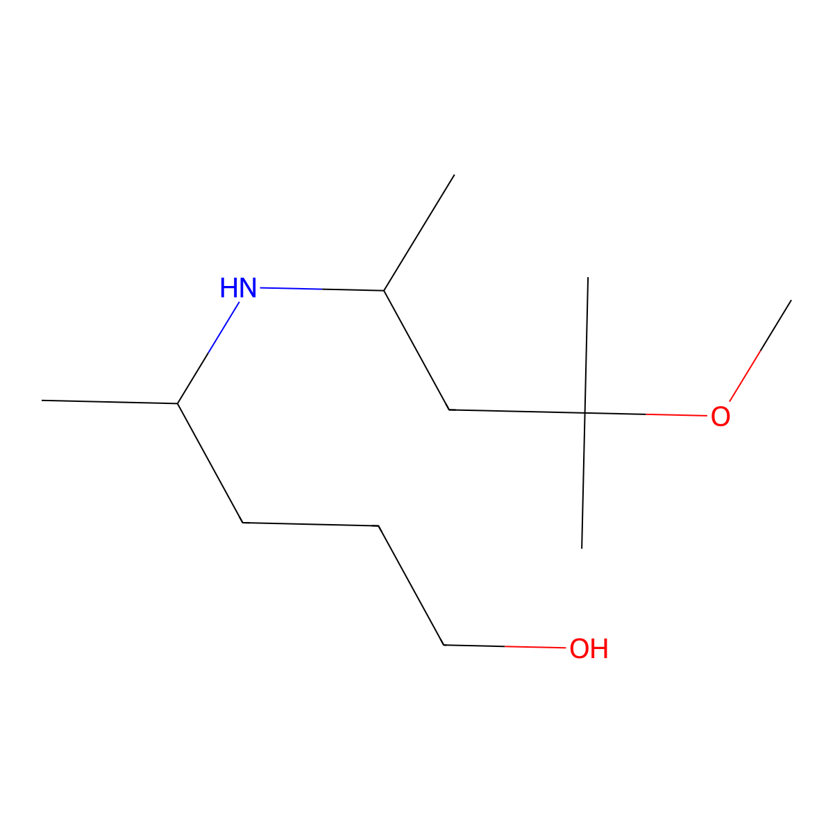 4-[(4-Methoxy-4-methylpentan-2-yl)amino]pentan-1-ol molecular structure, CAS 1521234-20-7