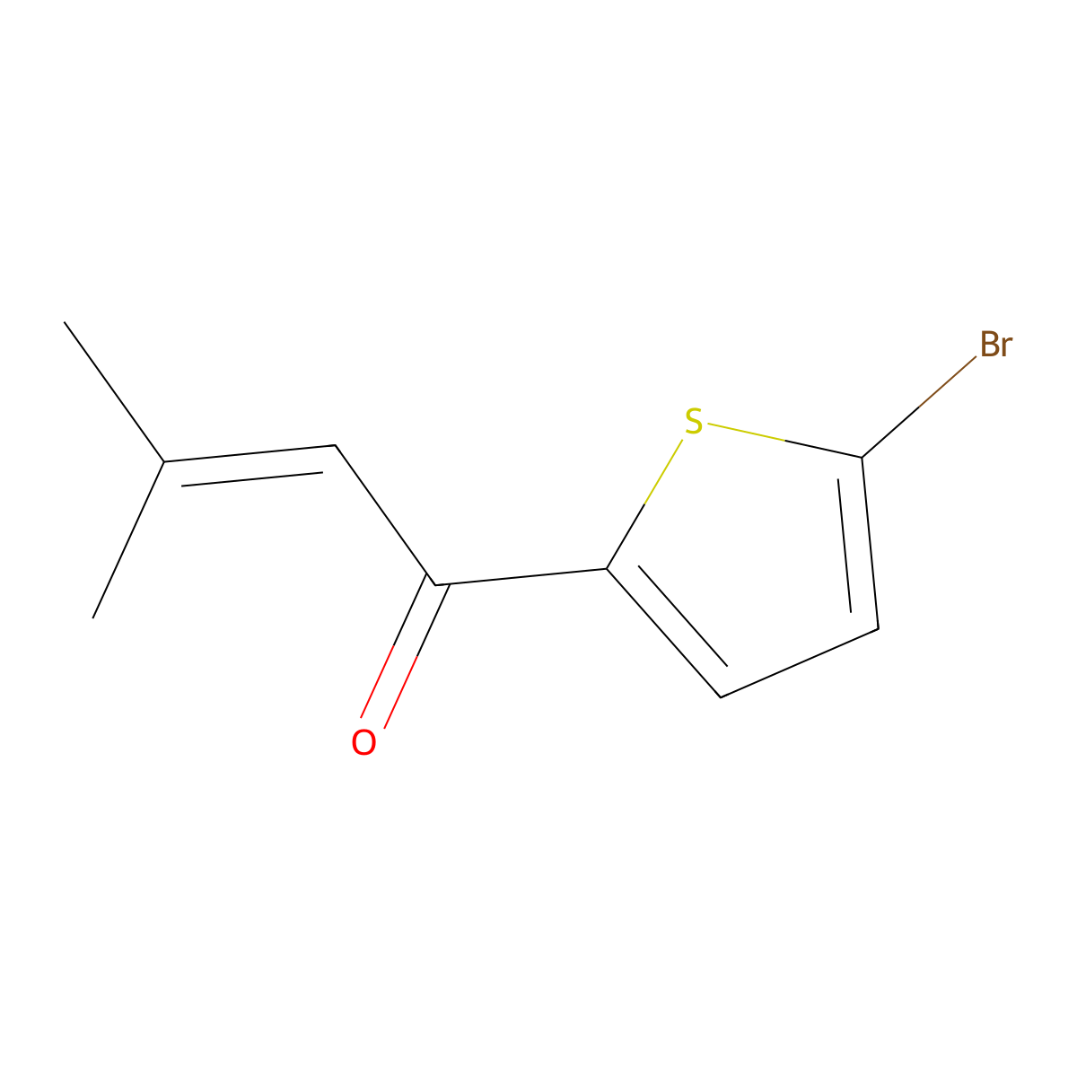 1-(5-Bromo-2-thienyl)-3-methyl-2-buten-1-one molecular structure, CAS 1521234-54-7