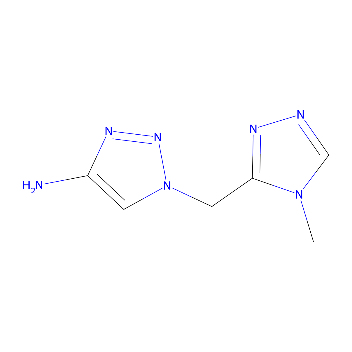 1-[(4-methyl-4H-1,2,4-triazol-3-yl)methyl]-1H-1,2,3-triazol-4-amine molecular structure, CAS 1521244-33-6