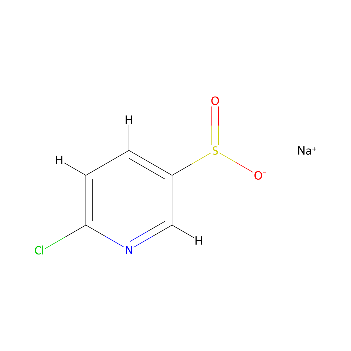 Sodium 6-chloropyridine-3-sulfinate molecular structure, CAS 1521245-55-5