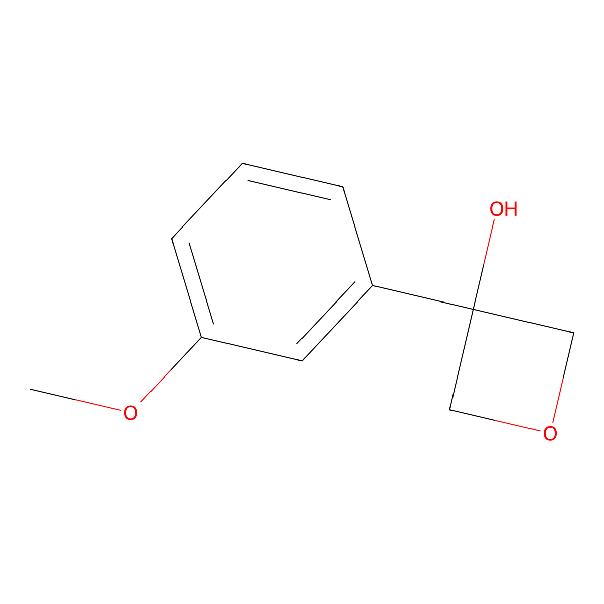 3-(3-Methoxyphenyl)-3-oxetanol molecular structure, CAS 1521254-31-8