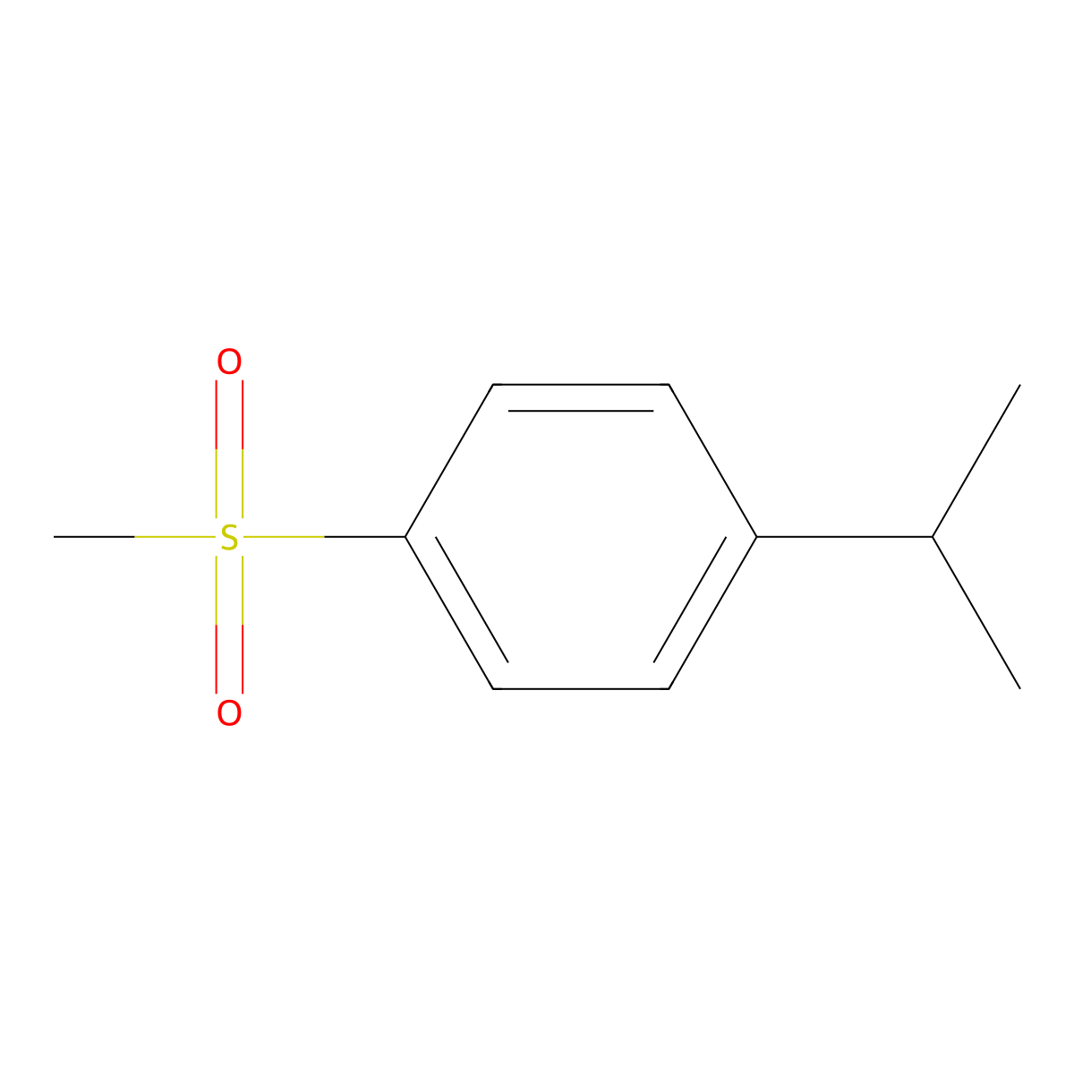 Benzene, 1-(1-methylethyl)-4-(methylsulfonyl)- molecular structure, CAS 152126-16-4
