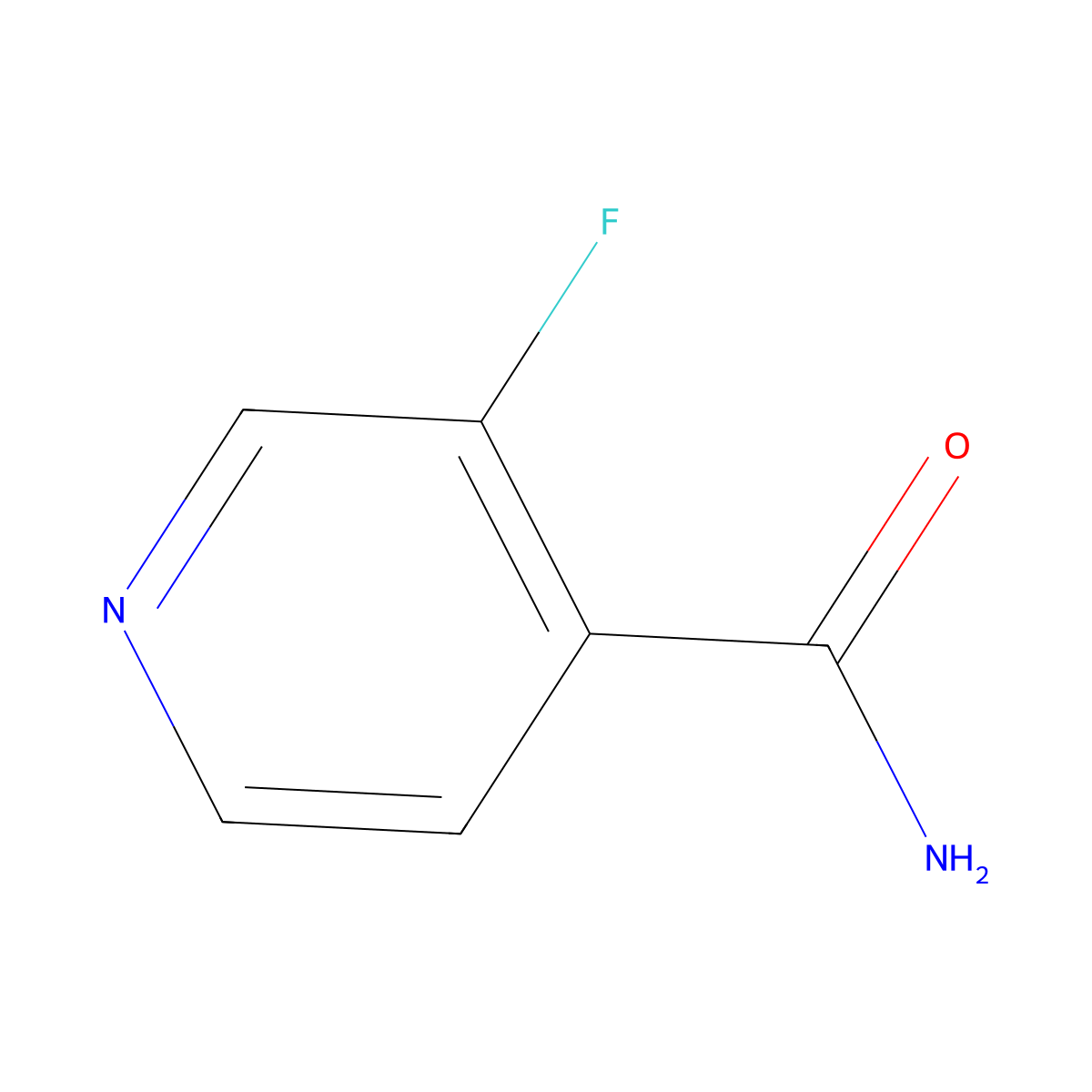 3-Fluoropyridine-4-carboxamide molecular structure, CAS 152126-30-2