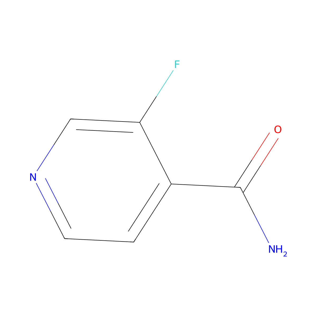 3-Fluoropyridine-4-carboxamide molecular structure, CAS 152126-30-2