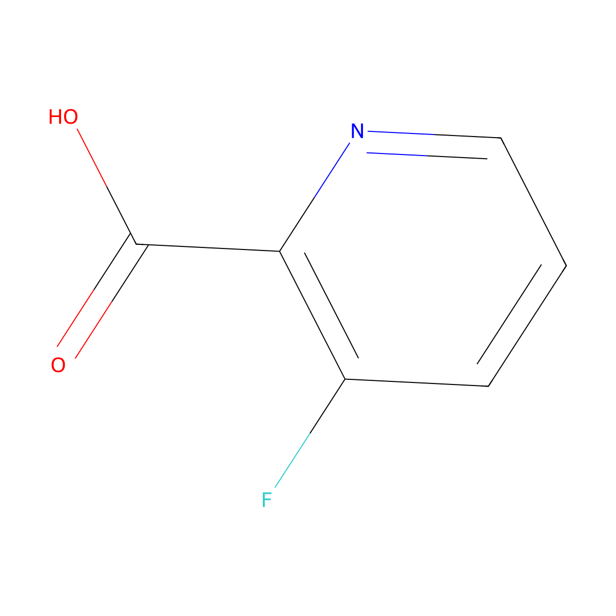 3-Fluoropyridine-2-carboxylic acid molecular structure, CAS 152126-31-3