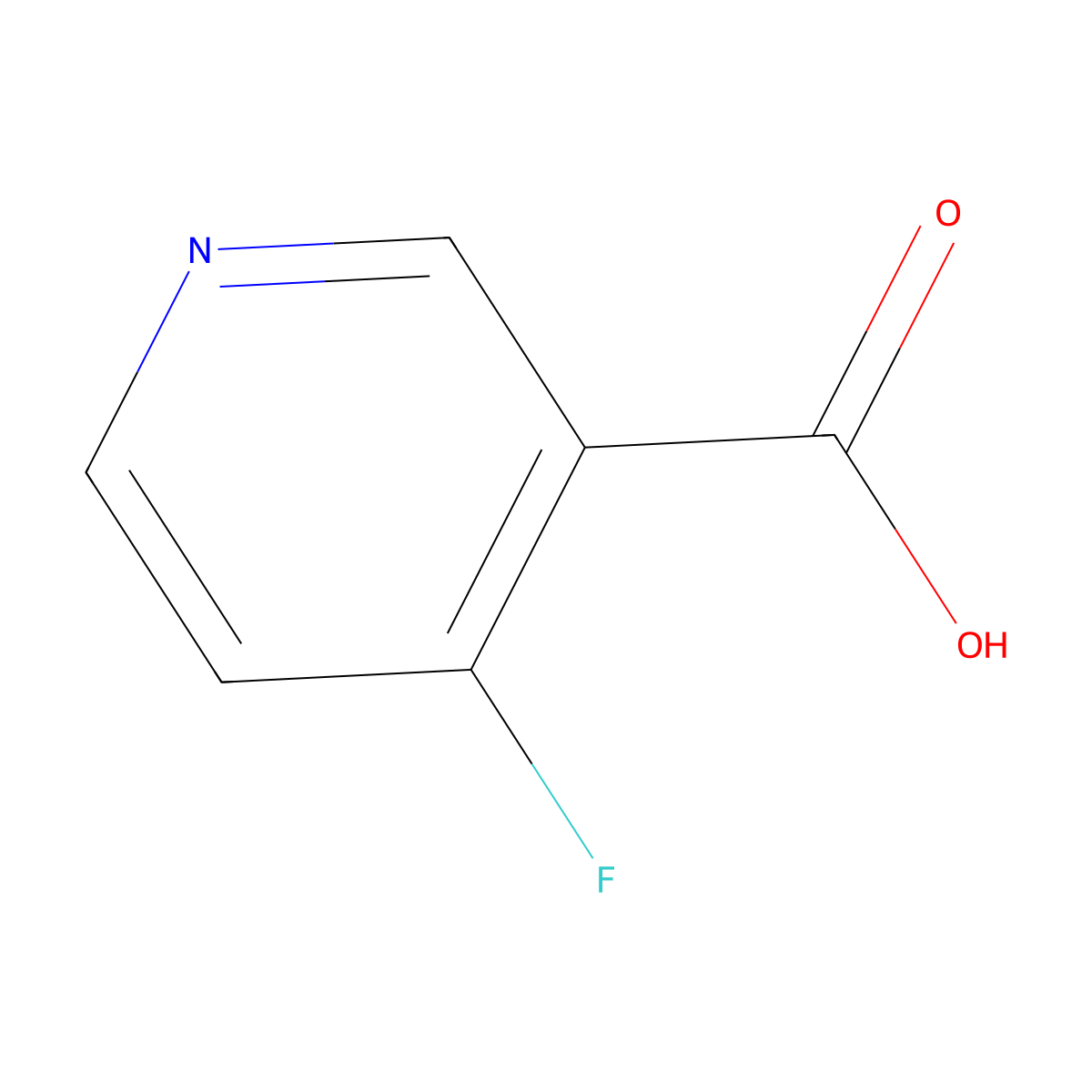 4-Fluoropyridine-3-carboxylic acid molecular structure, CAS 152126-33-5
