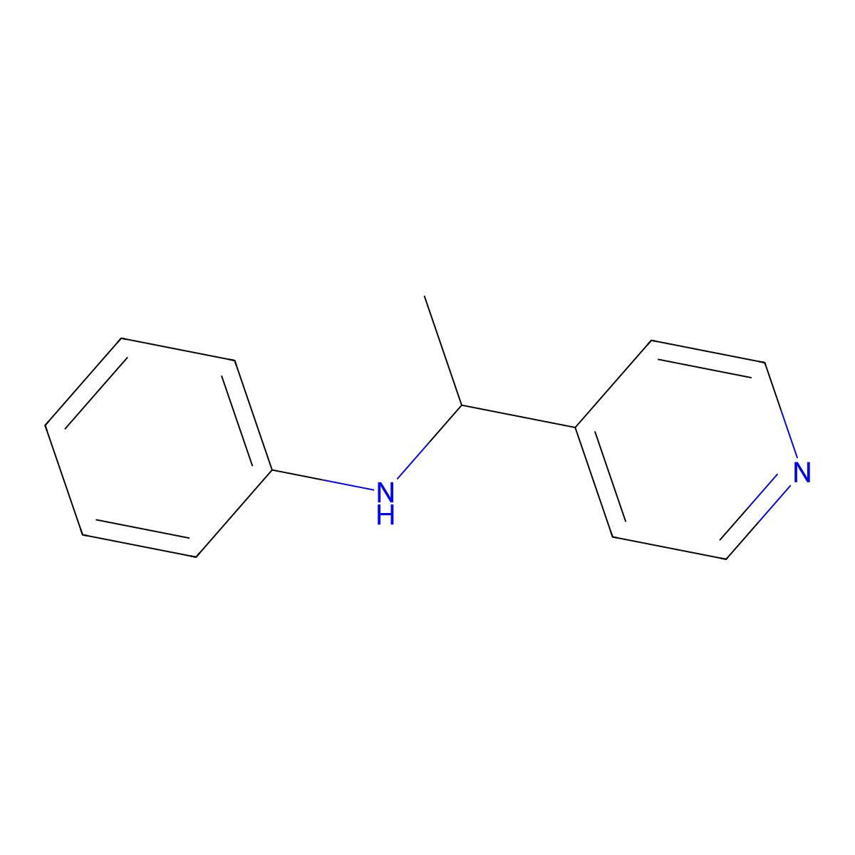 Phenyl-(1-pyridin-4-yl-ethyl)-amine molecular structure, CAS 152127-34-9