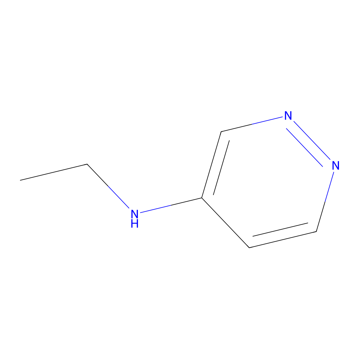 N-ethylpyridazin-4-amine molecular structure, CAS 1521274-68-9
