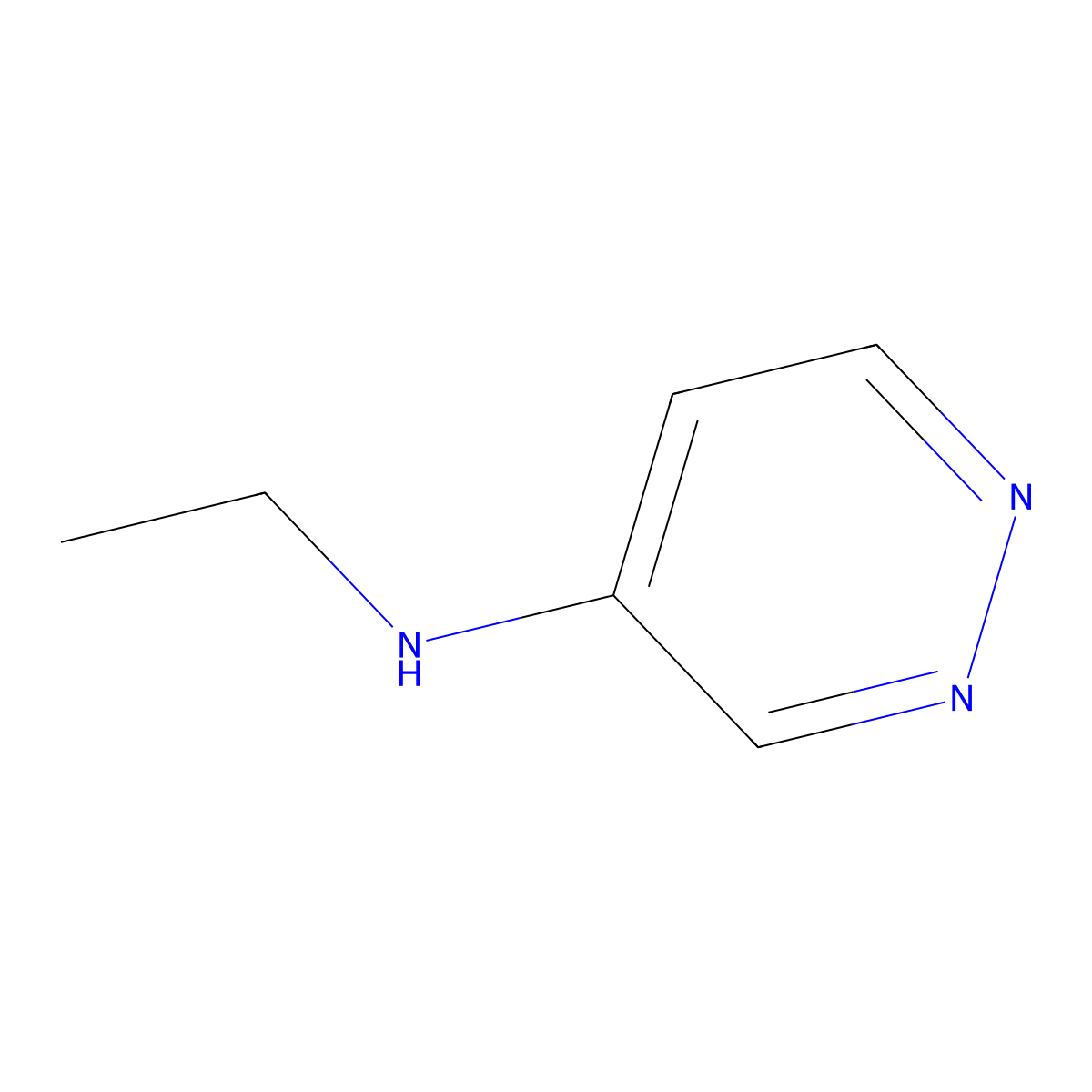 N-ethylpyridazin-4-amine molecular structure, CAS 1521274-68-9