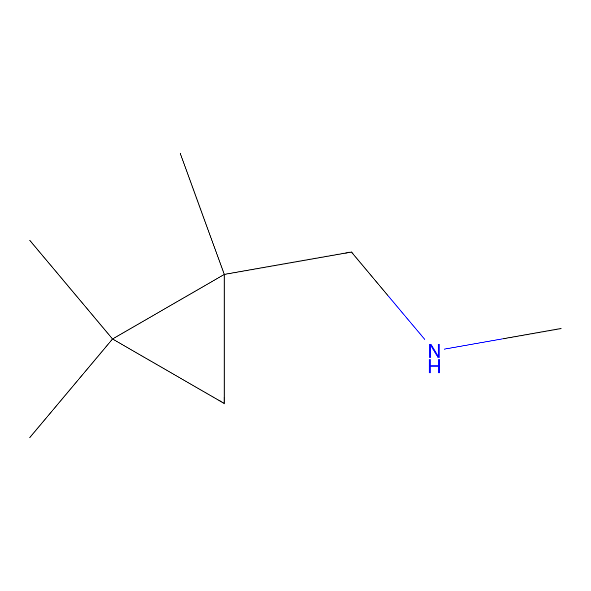Methyl[(1,2,2-trimethylcyclopropyl)methyl]amine molecular structure, CAS 1521276-08-3