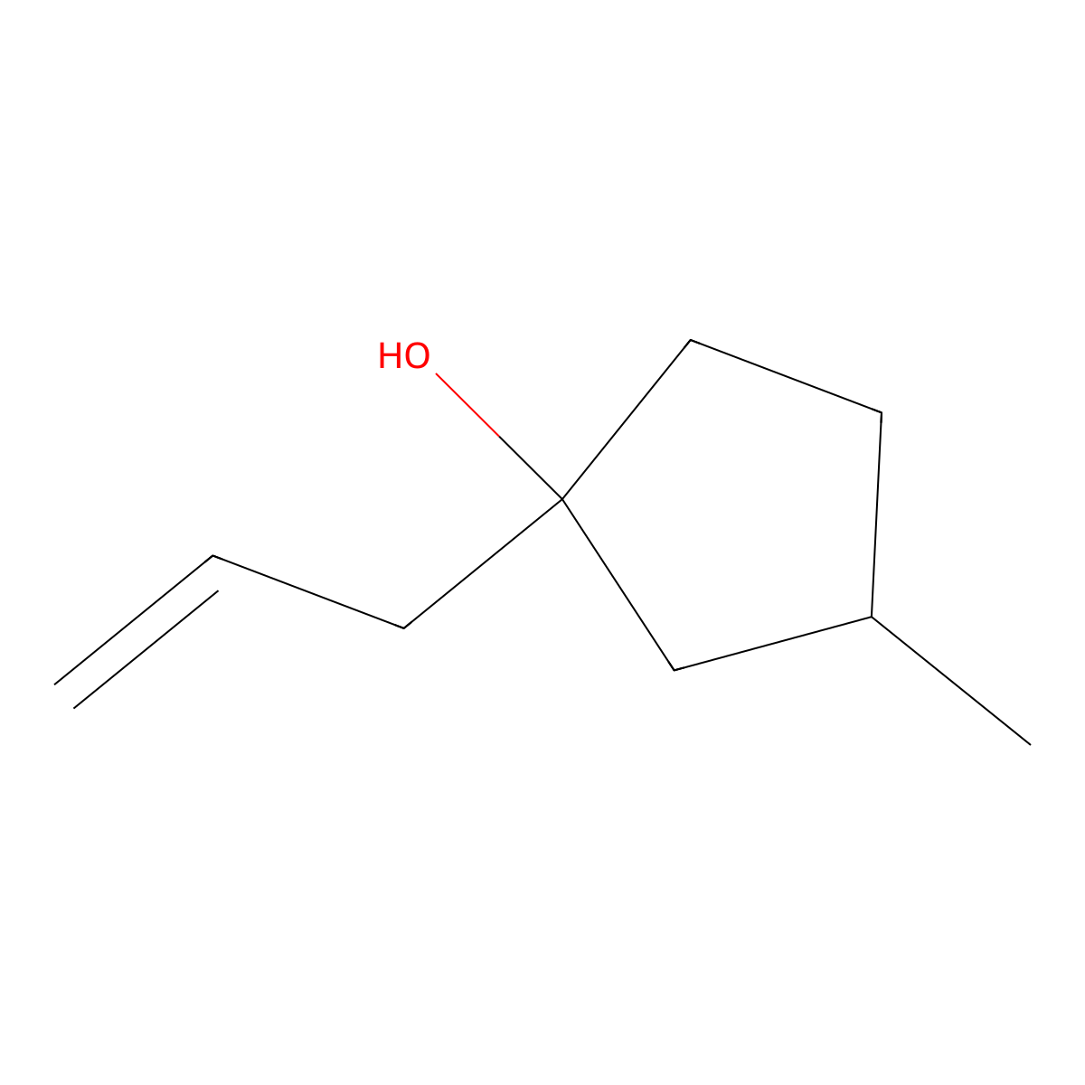 3-Methyl-1-(prop-2-EN-1-YL)cyclopentan-1-OL molecular structure, CAS 1521276-91-4