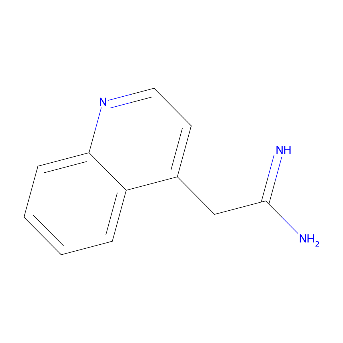 2-(Quinolin-4-yl)acetimidamide molecular structure, CAS 1521284-07-0