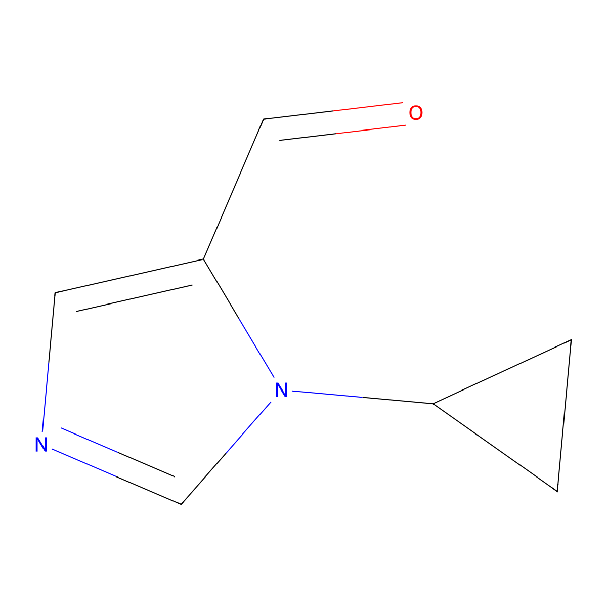 1-cyclopropyl-1H-imidazole-5-carbaldehyde molecular structure, CAS 1521287-11-5