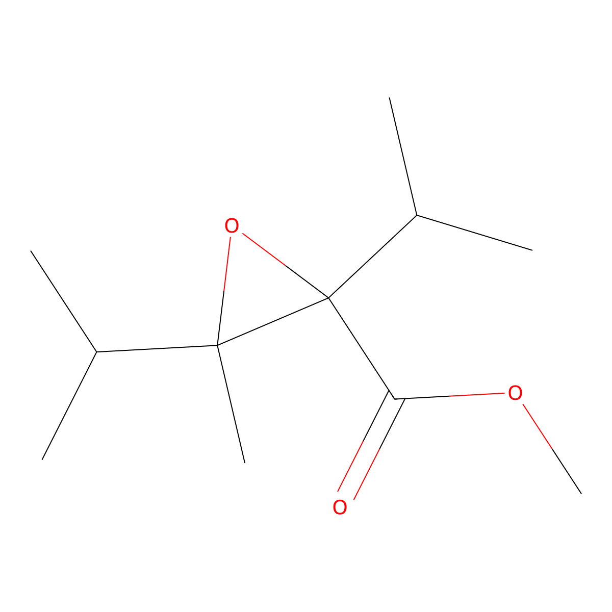 Methyl 3-methyl-2,3-bis(propan-2-yl)oxirane-2-carboxylate molecular structure, CAS 1521295-46-4