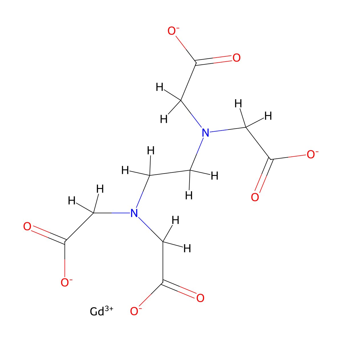 (OC-6-21)-((N,N'-1,2-Ethanediylbis(N-((carboxy-kappaO)methyl)glycinato-kappaN,kappaO))(4-))gadolinate(1-) molecular structure, CAS 15213-88-4
