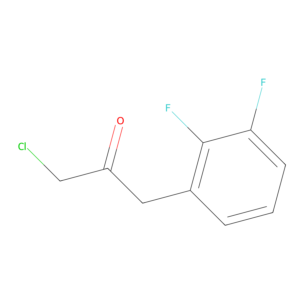 1-Chloro-3-(2,3-difluorophenyl)propan-2-one molecular structure, CAS 1521331-83-8