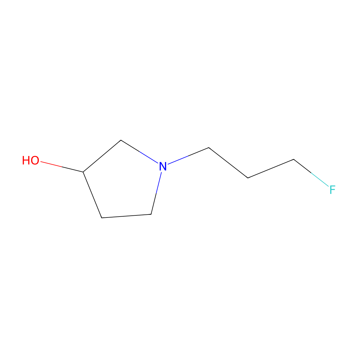 1-(3-Fluoropropyl)pyrrolidin-3-ol molecular structure, CAS 1521377-58-1