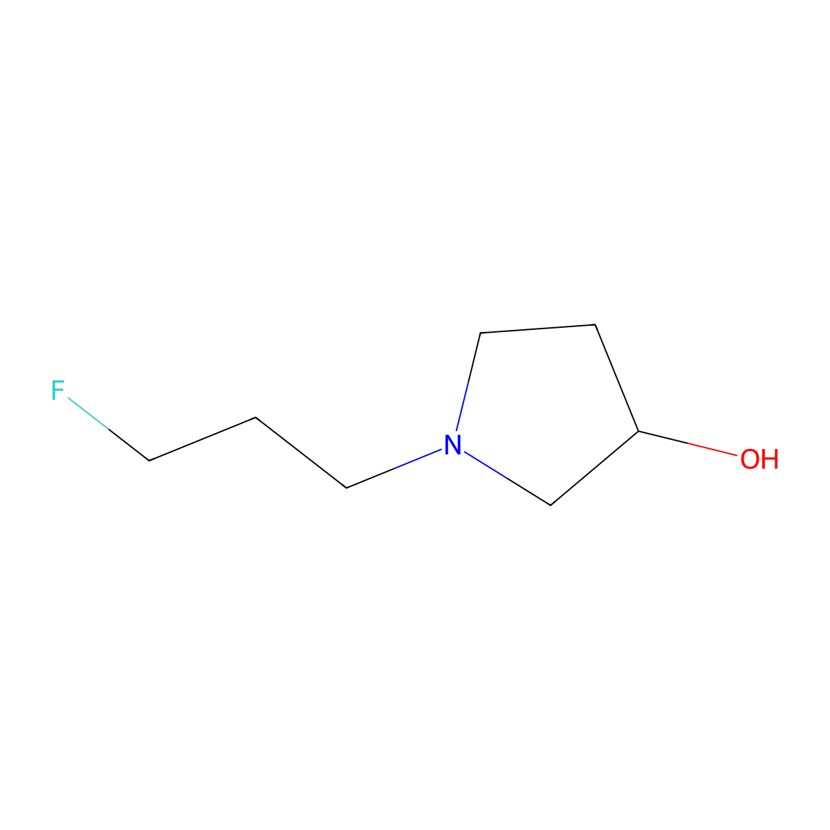 1-(3-Fluoropropyl)pyrrolidin-3-ol molecular structure, CAS 1521377-58-1