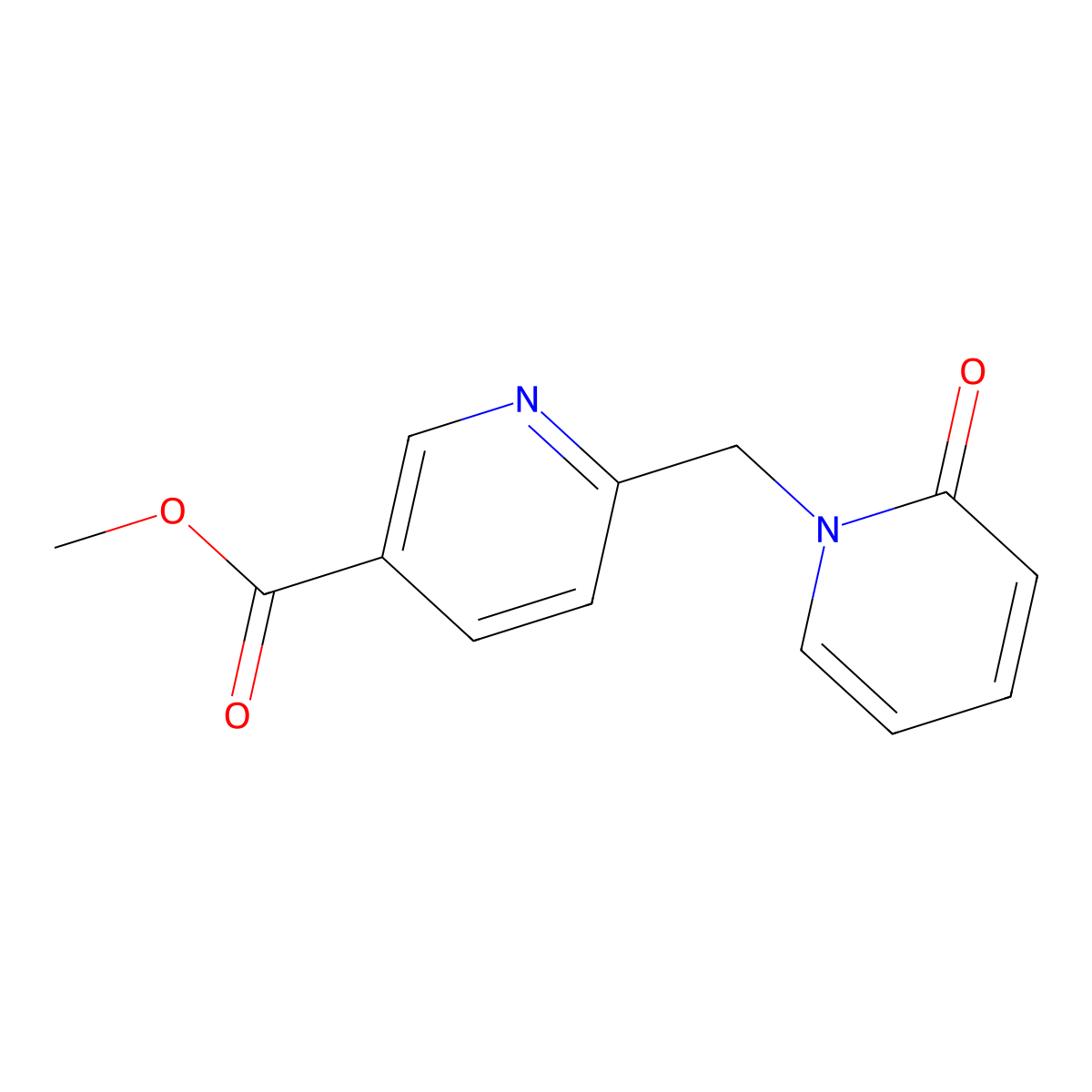 Methyl 6-[(2-oxopyridin-1-yl)methyl]pyridine-3-carboxylate molecular structure, CAS 1521387-47-2