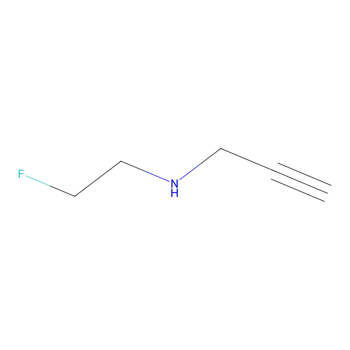 (2-Fluoroethyl)(prop-2-yn-1-yl)amine molecular structure, CAS 1521387-88-1