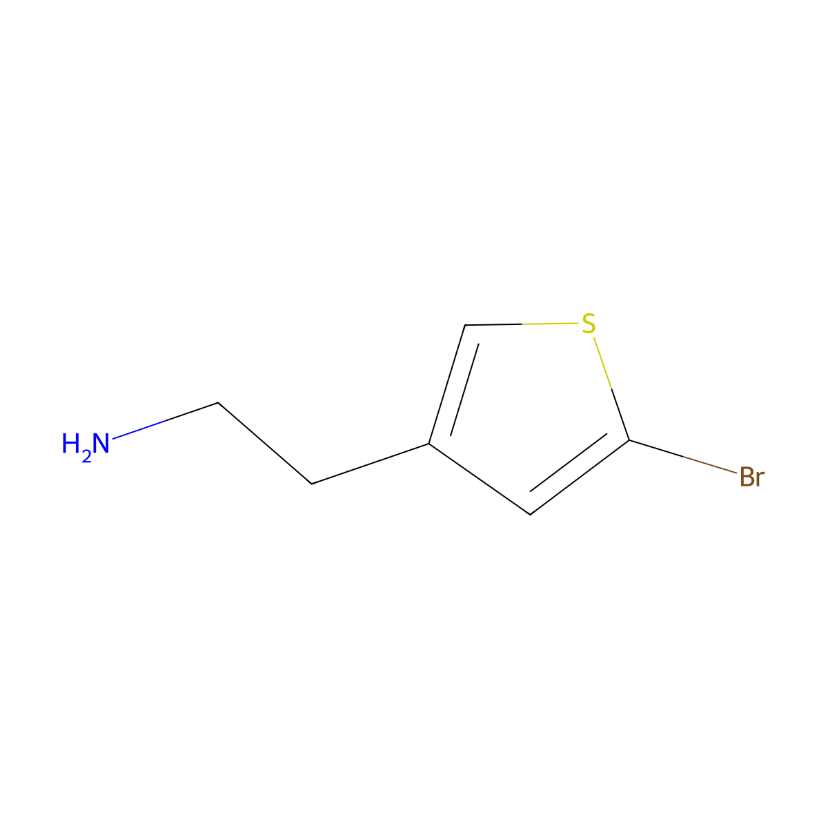 2-(5-Bromothiophen-3-yl)ethan-1-amine molecular structure, CAS 1521387-96-1
