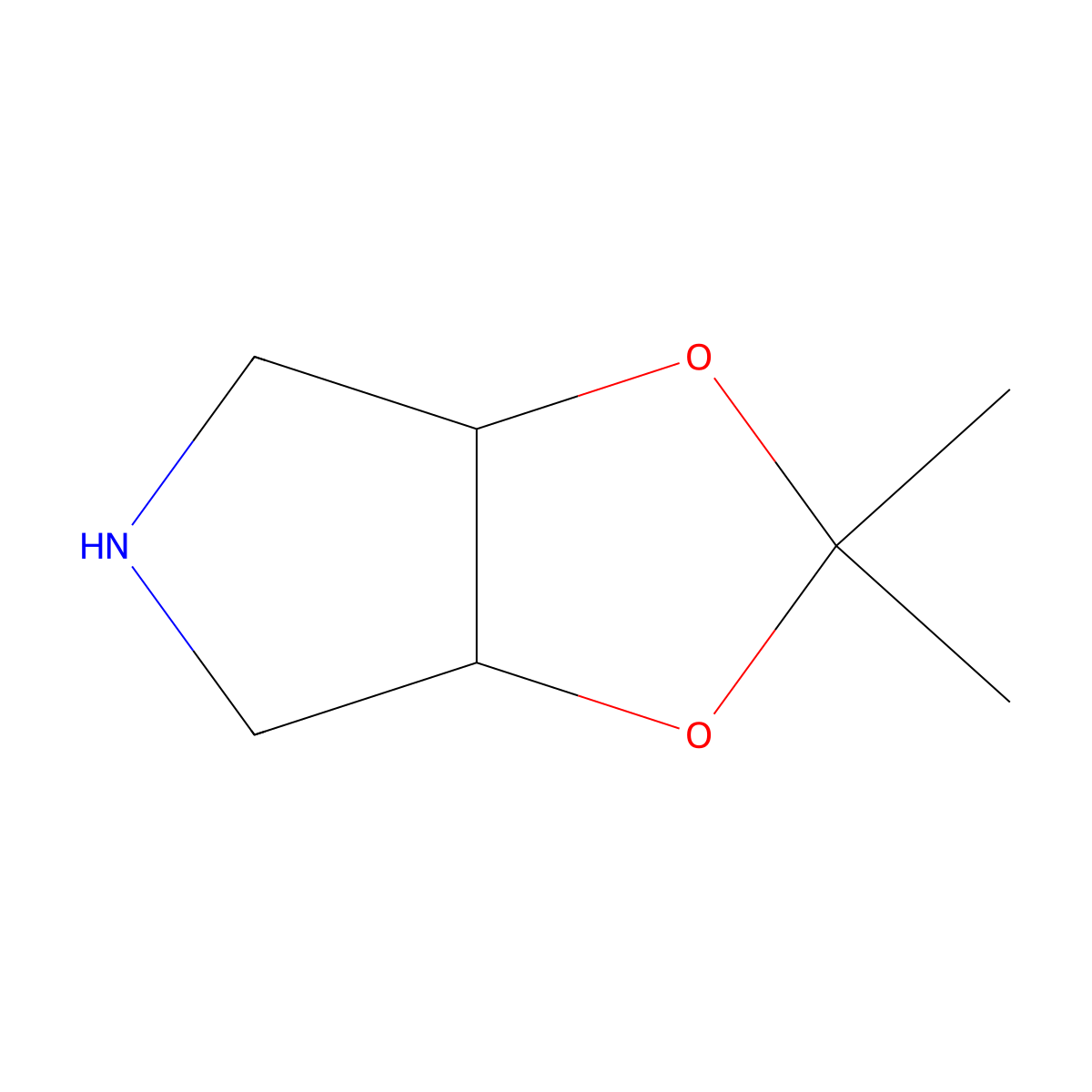 rac-(3aR,6aS)-2,2-dimethyl-hexahydro-[1,3]dioxolo[4,5-c]pyrrole molecular structure, CAS 152139-64-5