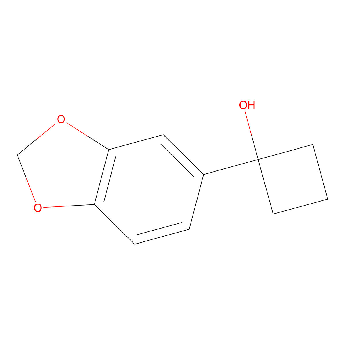 1-(Benzo[d][1,3]dioxol-5-yl)cyclobutanol molecular structure, CAS 1521393-09-8