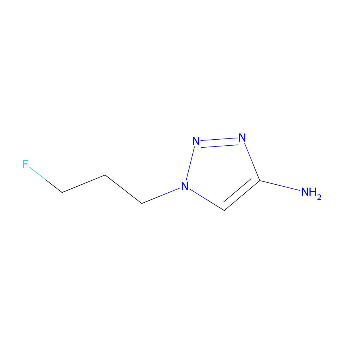 1-(3-fluoropropyl)-1H-1,2,3-triazol-4-amine molecular structure, CAS 1521400-80-5