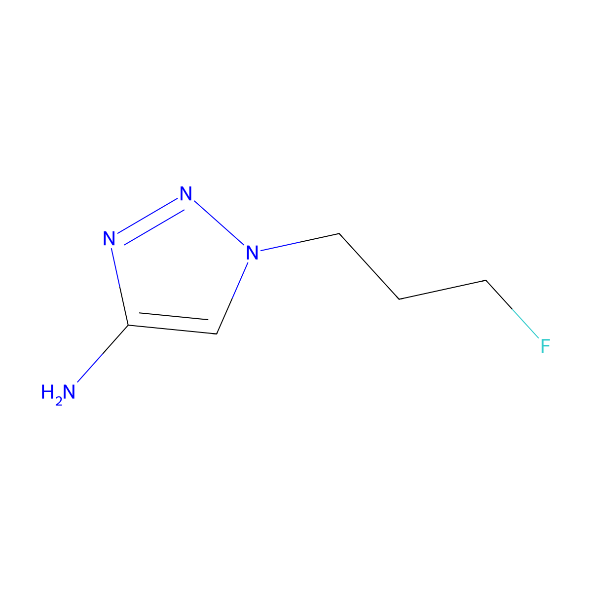 1-(3-fluoropropyl)-1H-1,2,3-triazol-4-amine molecular structure, CAS 1521400-80-5