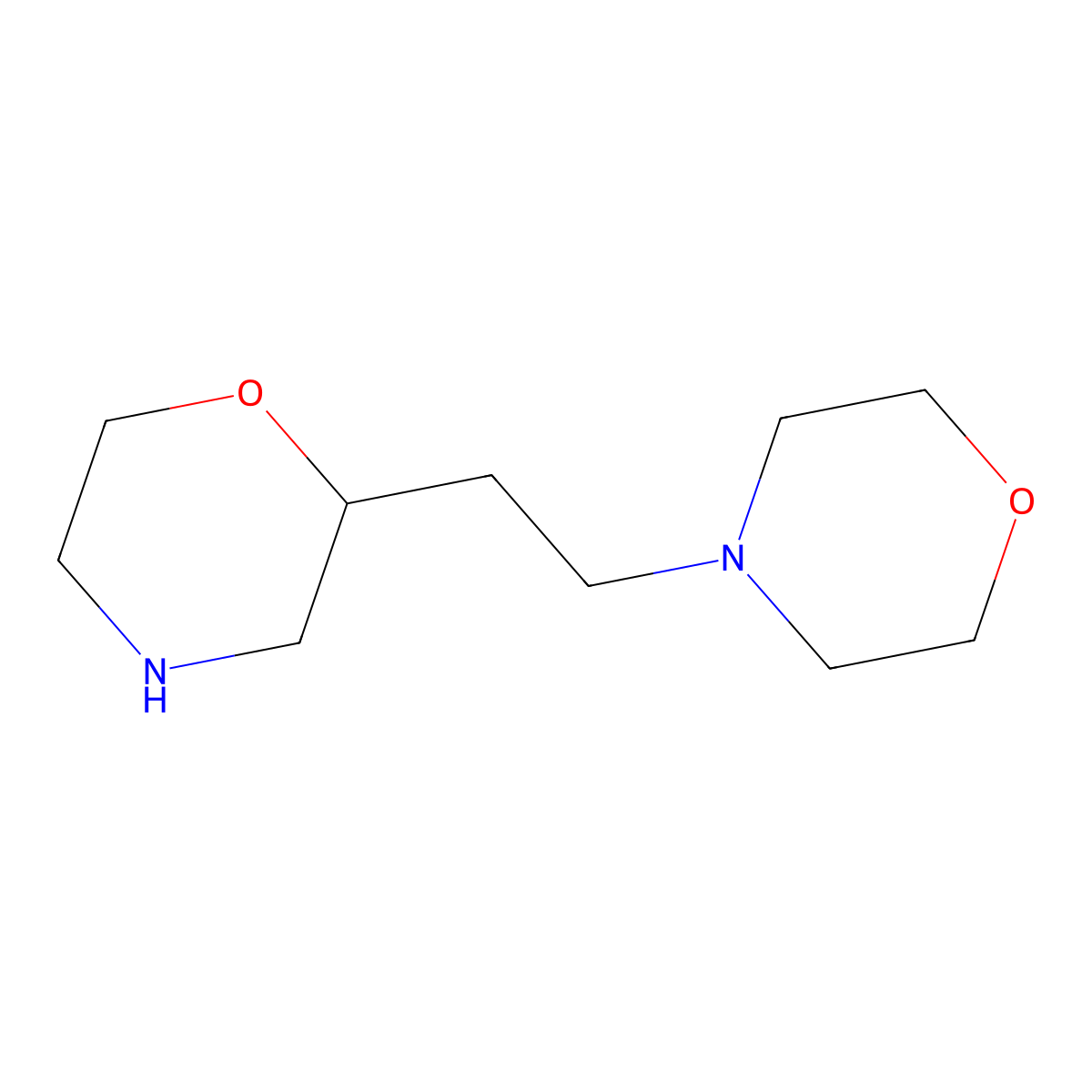 2-(2-Morpholinoethyl)morpholine molecular structure, CAS 1521402-59-4