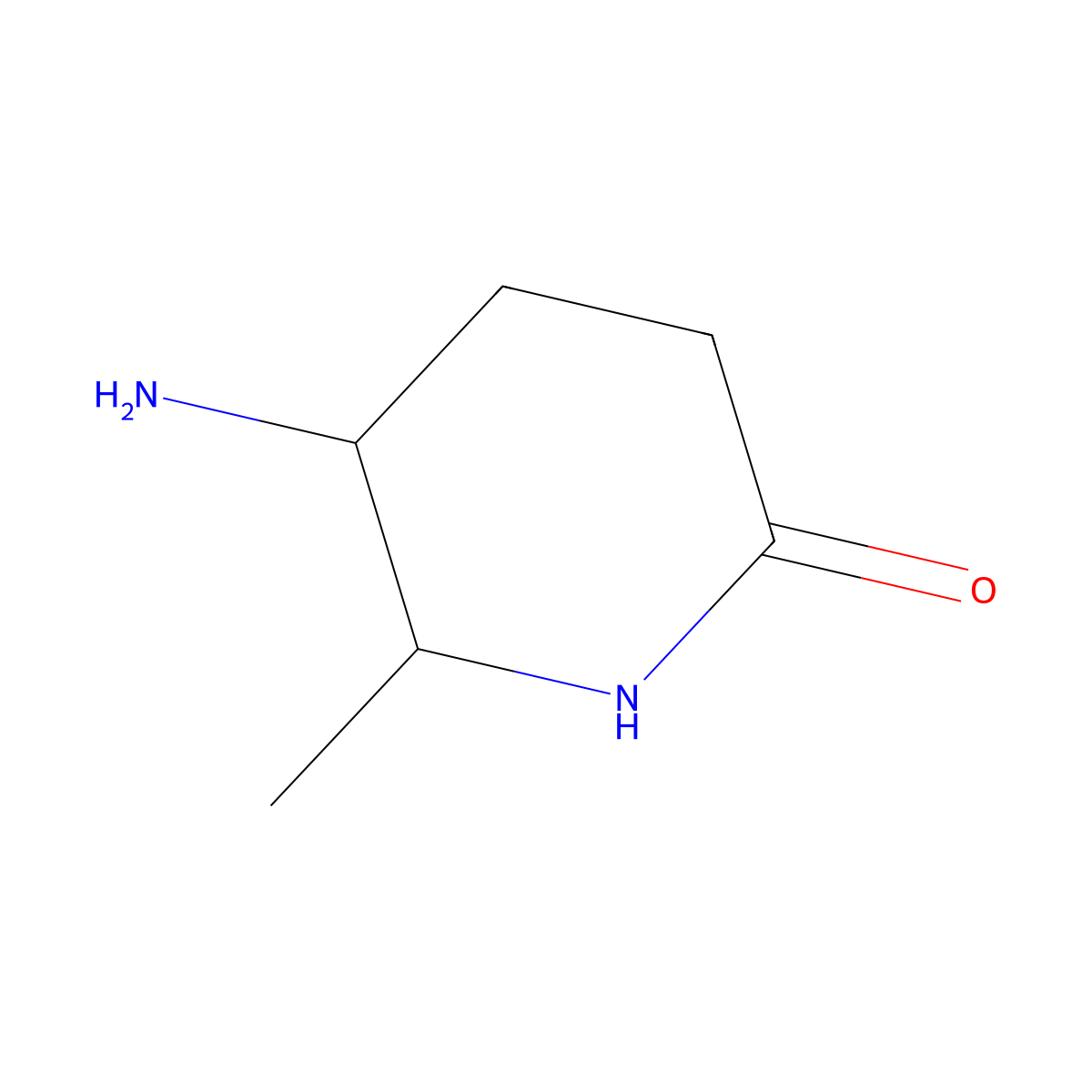 5-Amino-6-methylpiperidin-2-one molecular structure, CAS 1521412-60-1