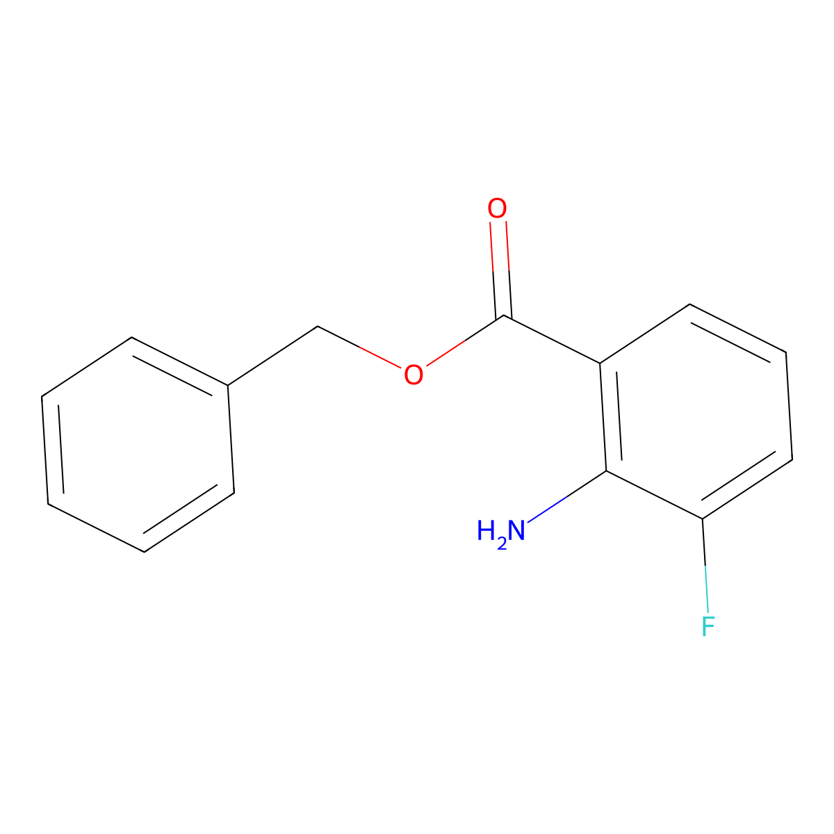Benzyl 2-amino-3-fluorobenzoate molecular structure, CAS 1521419-35-1
