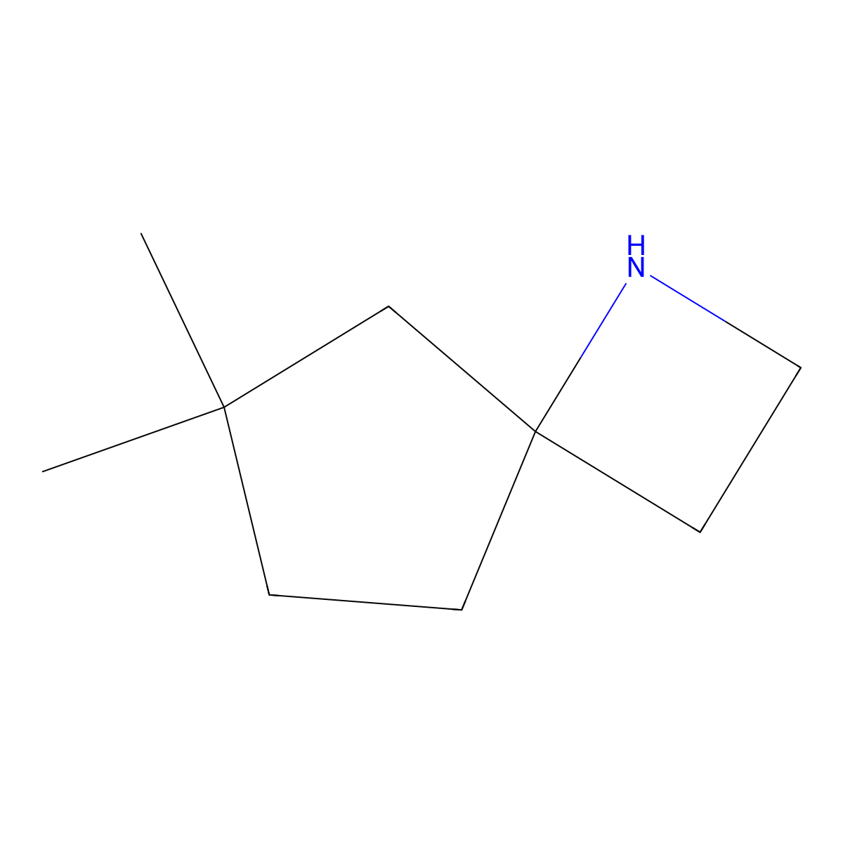 6,6-Dimethyl-1-azaspiro[3.4]octane molecular structure, CAS 1521425-89-7