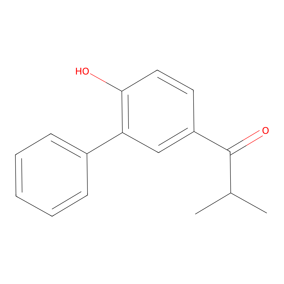 1-(4-Hydroxy-3-phenylphenyl)-2-methylpropan-1-one molecular structure, CAS 1521435-59-5