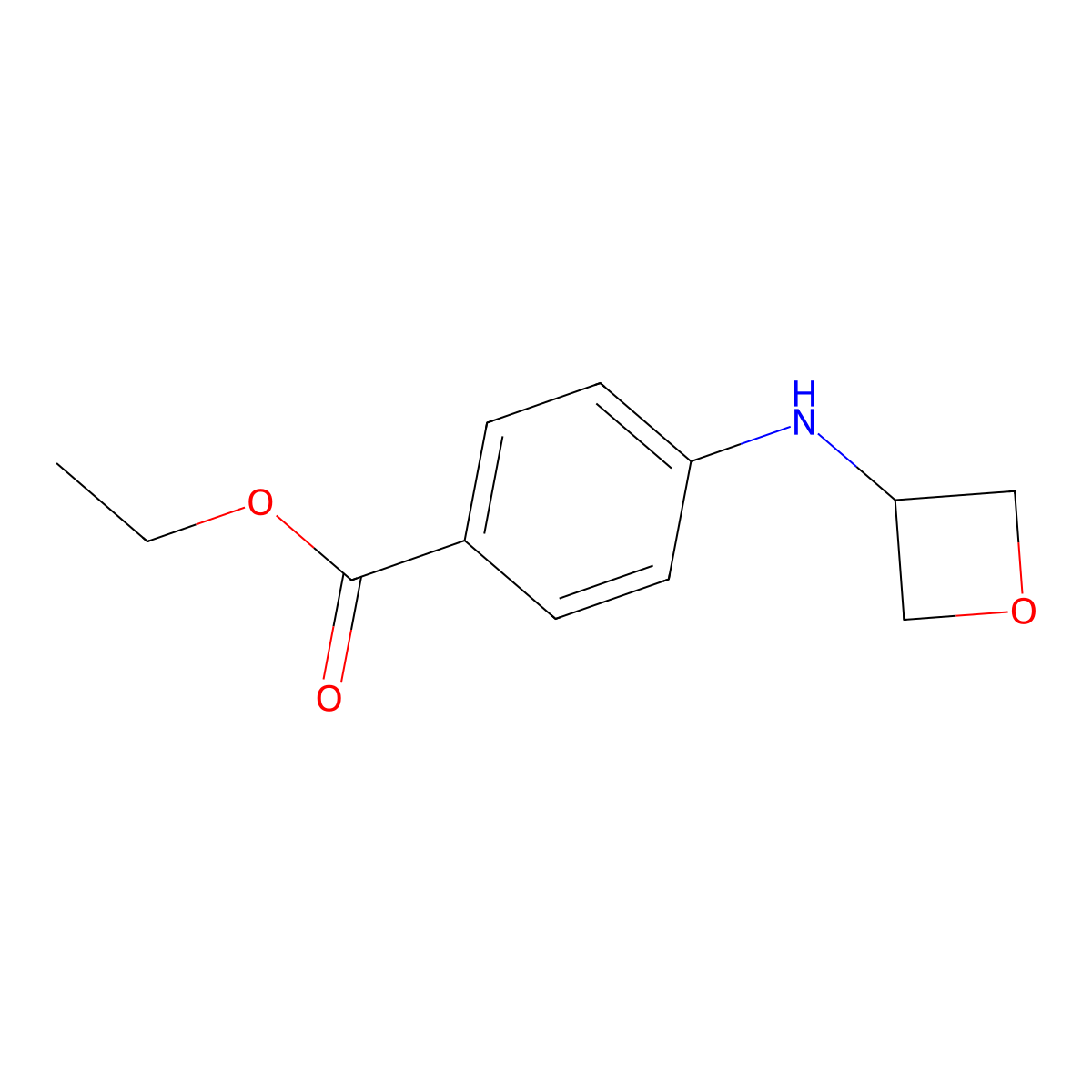 Ethyl 4-[(oxetan-3-yl)amino]benzoate molecular structure, CAS 1521442-24-9