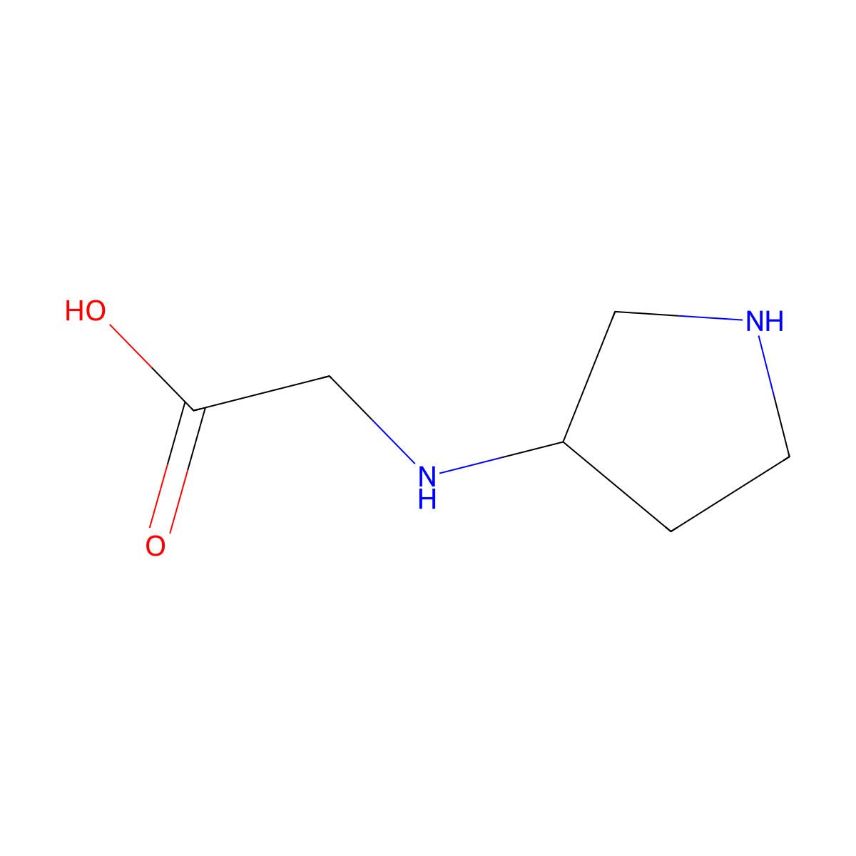 Pyrrolidin-3-ylglycine molecular structure, CAS 1521451-92-2