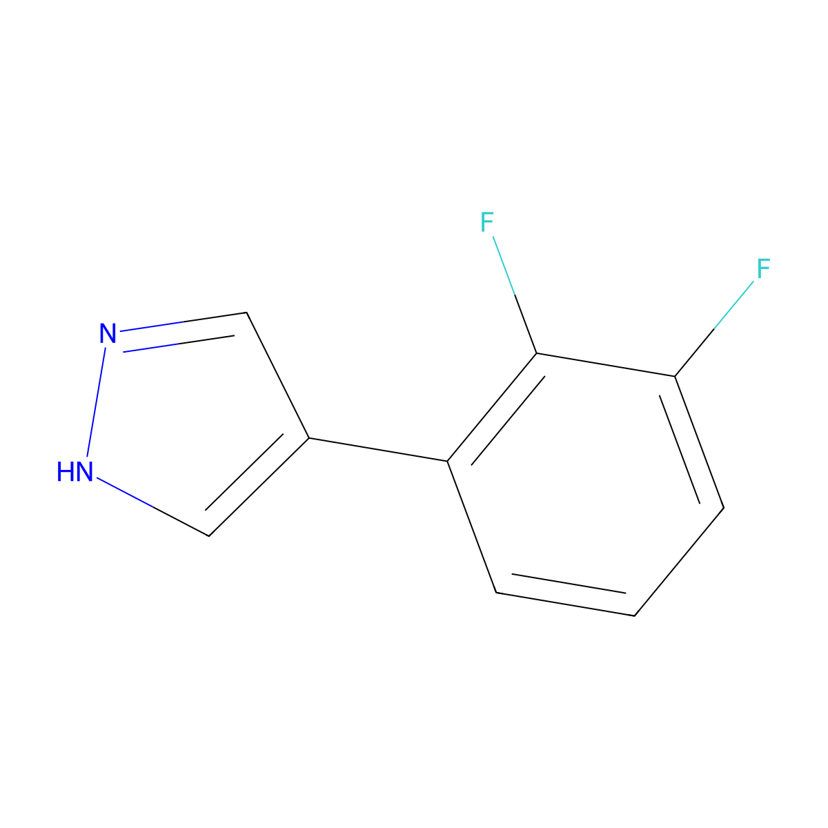 4-(2,3-Difluorophenyl)-1h-pyrazole molecular structure, CAS 1521455-51-5