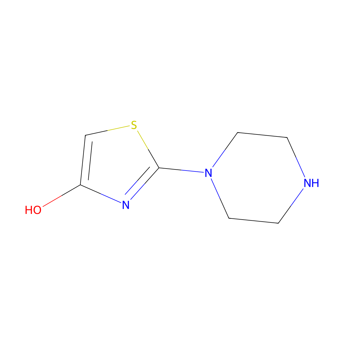 2-(Piperazin-1-yl)-1,3-thiazol-4-ol molecular structure, CAS 1521459-37-9