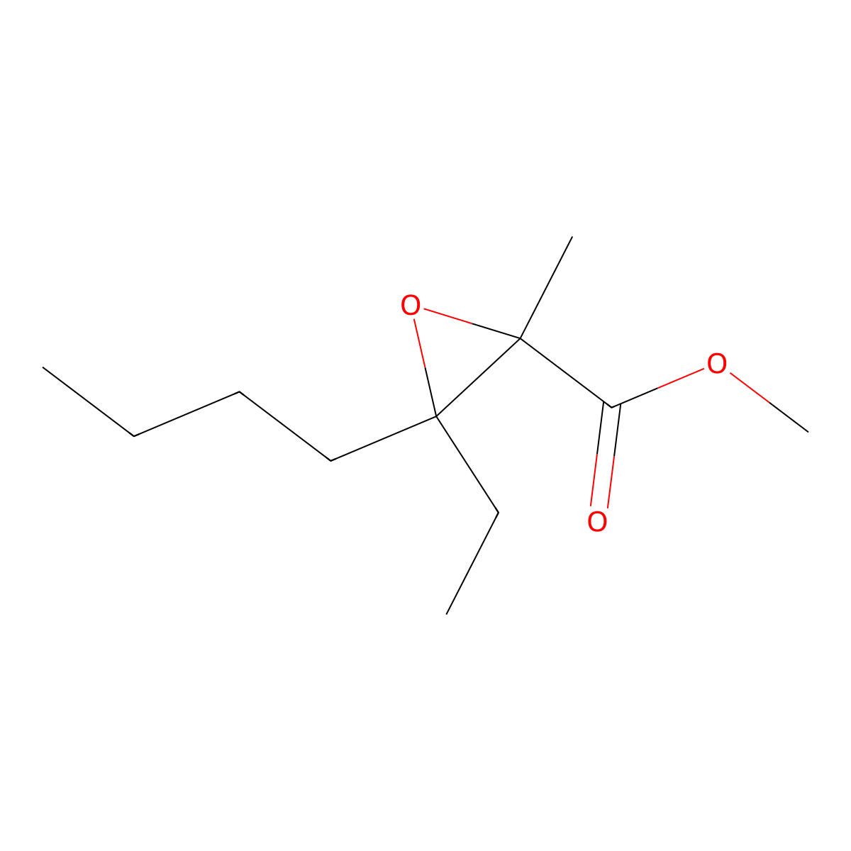Methyl 3-butyl-3-ethyl-2-methyloxirane-2-carboxylate molecular structure, CAS 1521460-30-9