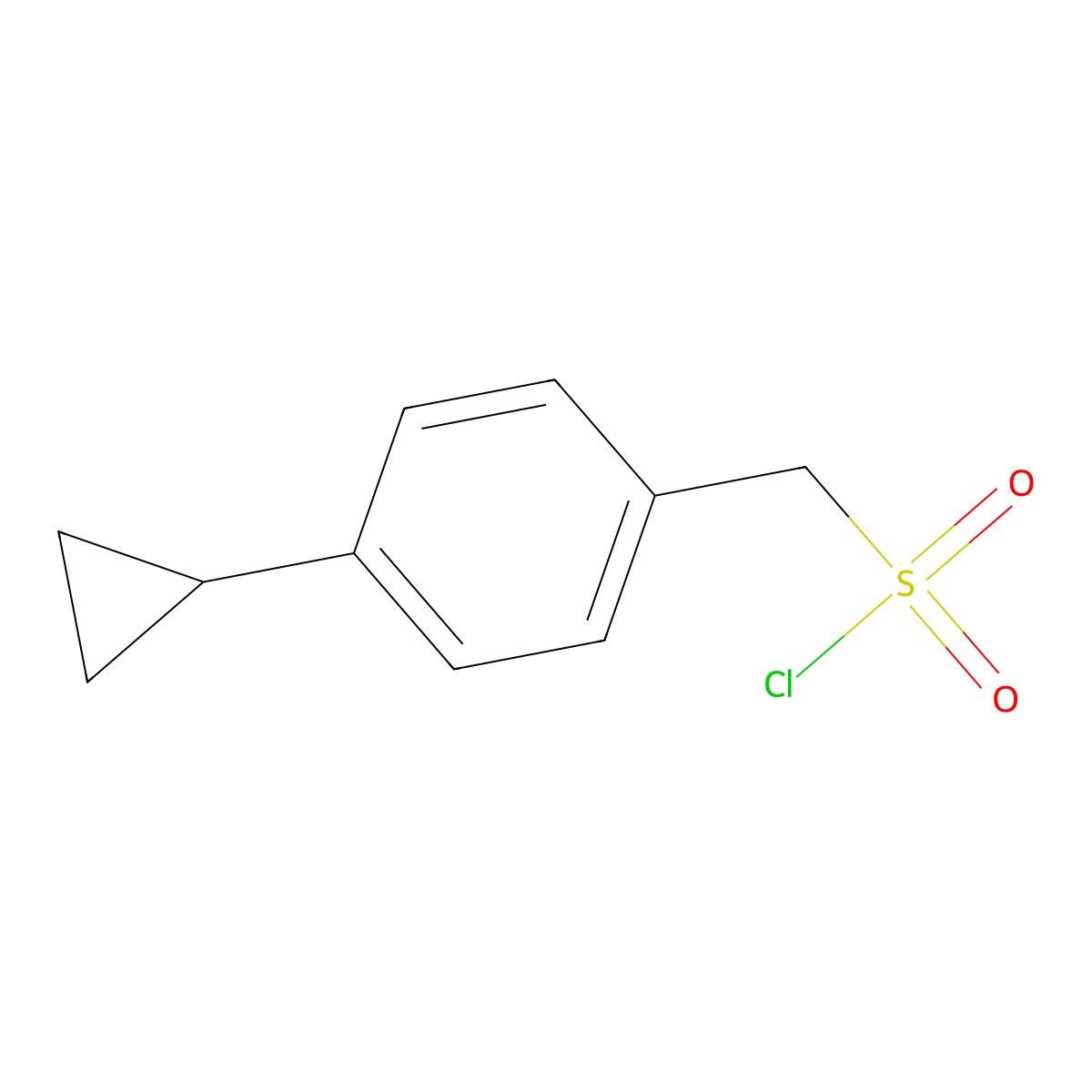 (4-Cyclopropylphenyl)methanesulfonyl chloride molecular structure, CAS 1521474-21-4