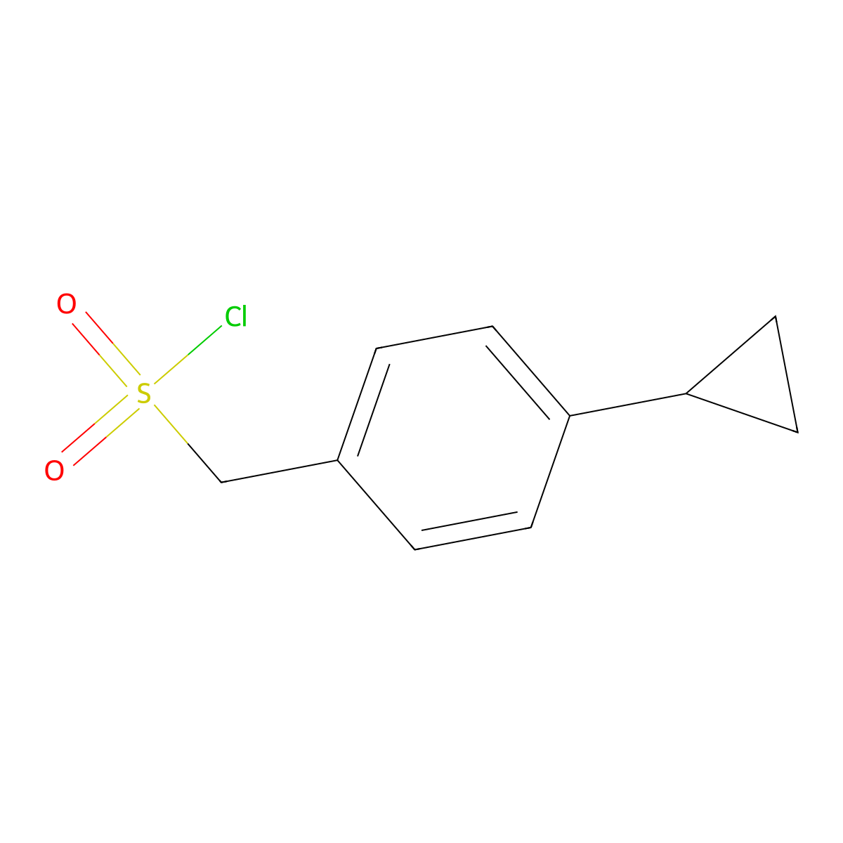 (4-Cyclopropylphenyl)methanesulfonyl chloride molecular structure, CAS 1521474-21-4