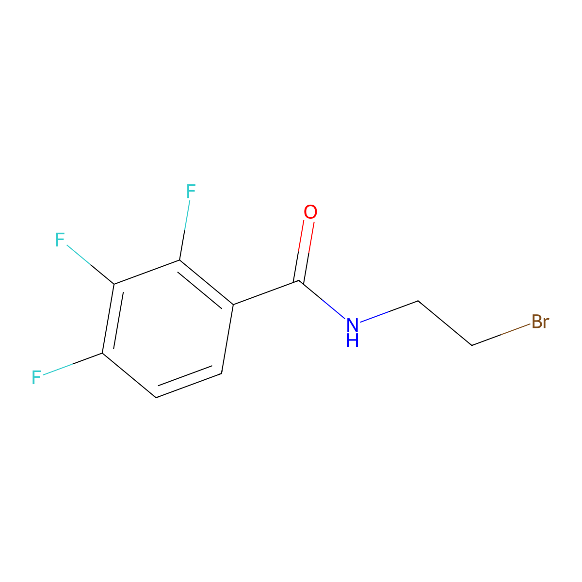 N-(2-Bromoethyl)-2,3,4-trifluorobenzamide molecular structure, CAS 1521474-39-4