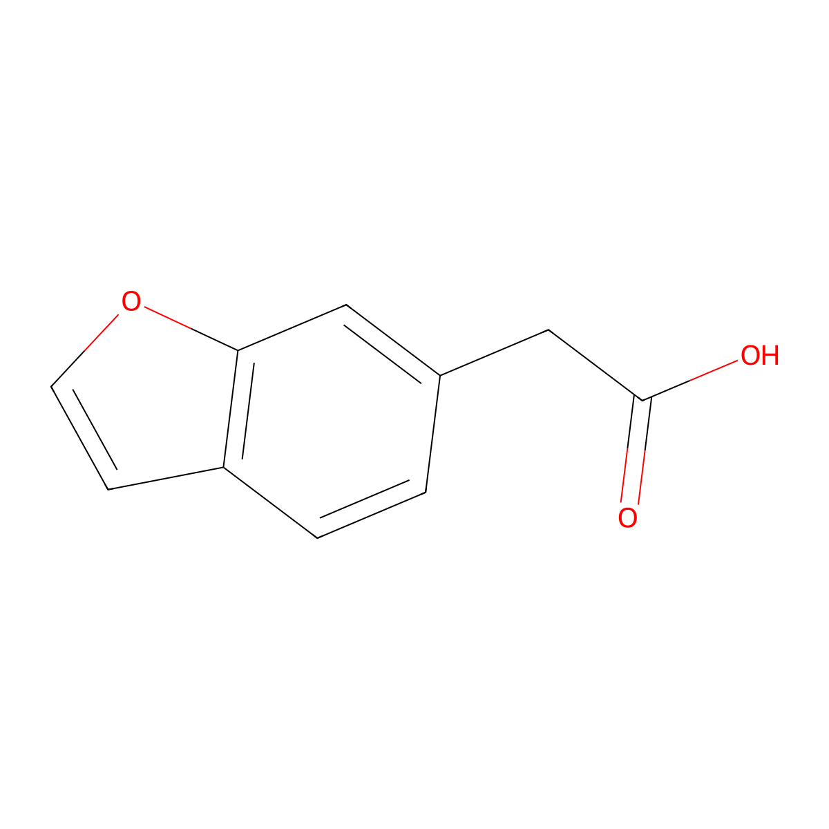 Benzofuran-6-yl-acetic acid molecular structure, CAS 152148-65-7