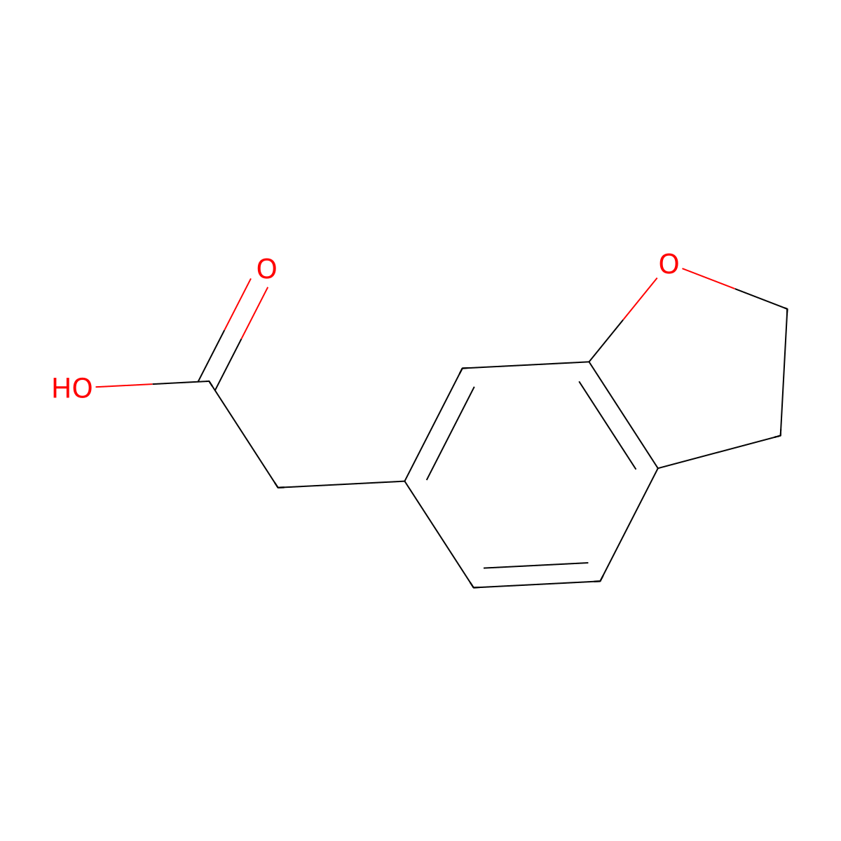 2-(2,3-Dihydro-1-benzofuran-6-yl)acetic acid molecular structure, CAS 152148-70-4