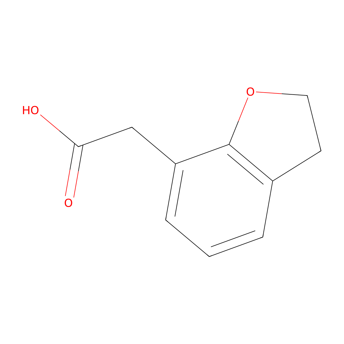 2-(2,3-Dihydro-1-benzofuran-7-yl)acetic acid molecular structure, CAS 152149-94-5