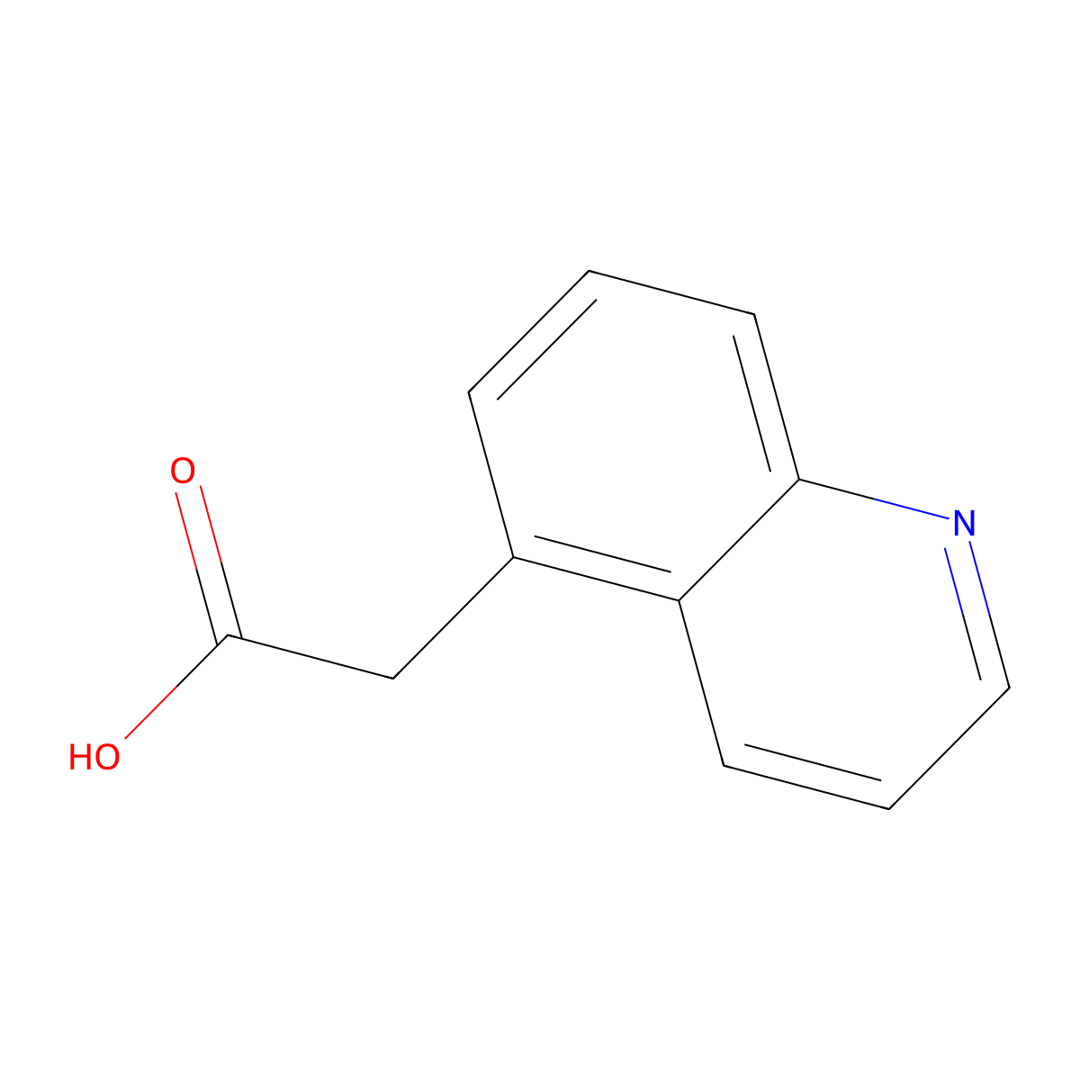 2-(Quinolin-5-yl)acetic acid molecular structure, CAS 152150-03-3