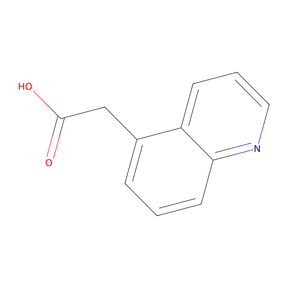 2-(Quinolin-5-yl)acetic acid molecular structure, CAS 152150-03-3