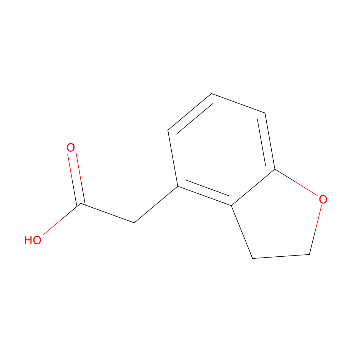 2-(2,3-Dihydro-1-benzofuran-4-yl)acetic acid molecular structure, CAS 152150-72-6
